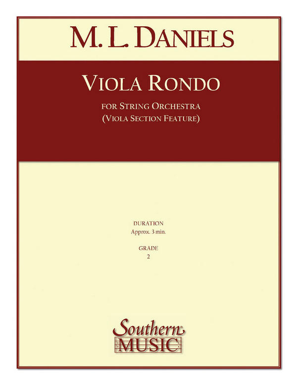 M.L. Daniels Viola Rondo&nbsp;&nbsp;Streichorchester&nbsp;&nbsp;Partitur