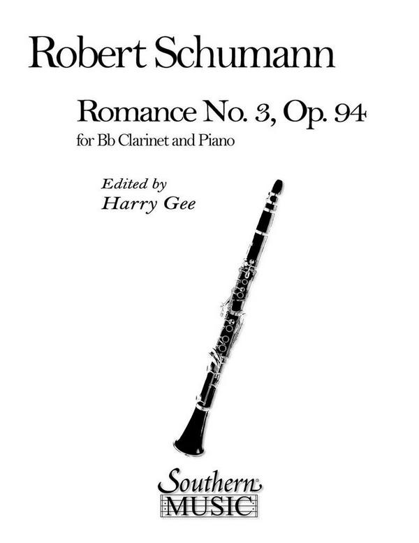 Robert Schumann Romance No 3&nbsp;&nbsp;Clarinet&nbsp;&nbsp;Buch