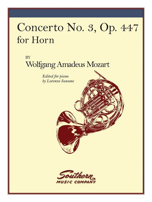 Wolfgang Amadeus Mozart Concerto No. 3, K447&nbsp;&nbsp;Horn&nbsp;&nbsp;Buch