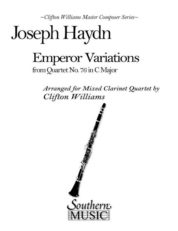 Franz Joseph Haydn Emperor Variations&nbsp;&nbsp;Mixed Clarinet Quartet&nbsp;&nbsp;Partitur