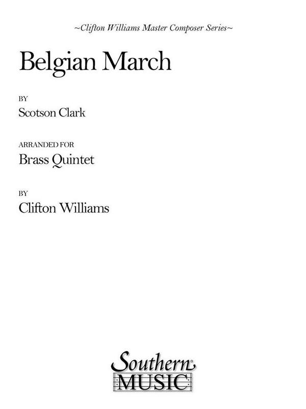 Jeremiah Clarke Belgian March&nbsp;&nbsp;Blechbläserquintett&nbsp;&nbsp;Partitur