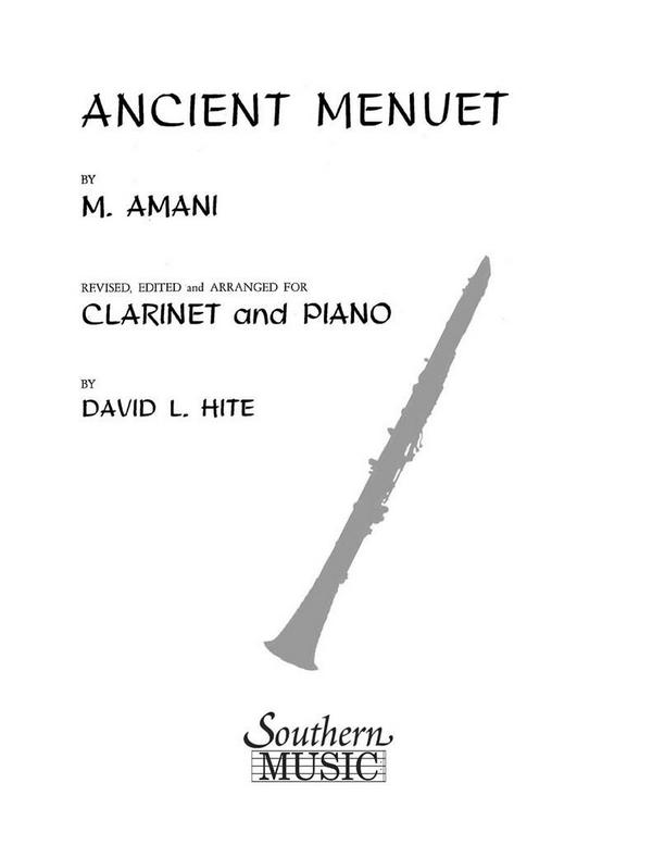 M. Amani Ancient Menuet (Minuet)&nbsp;&nbsp;Clarinet&nbsp;&nbsp;Buch