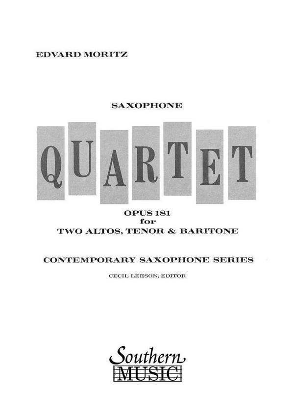 Edvard Moritz Quartet, Op 181&nbsp;&nbsp;Saxophonquartett&nbsp;&nbsp;Partitur