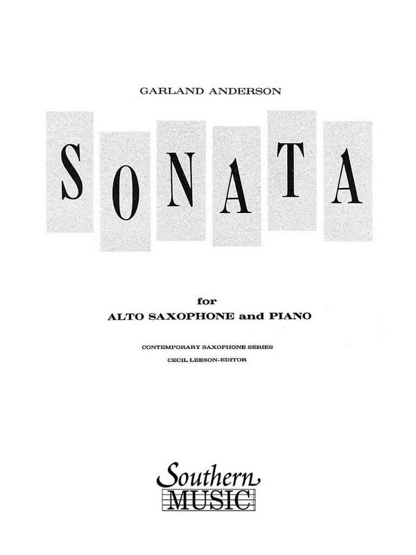 Garland Anderson Sonata No. 1&nbsp;&nbsp;Alto Saxophone&nbsp;&nbsp;Buch