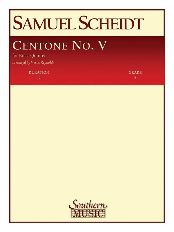 Samuel Scheidt Centone No. 5 Brass Quintet&nbsp;&nbsp;Score and Parts&nbsp;&nbsp;