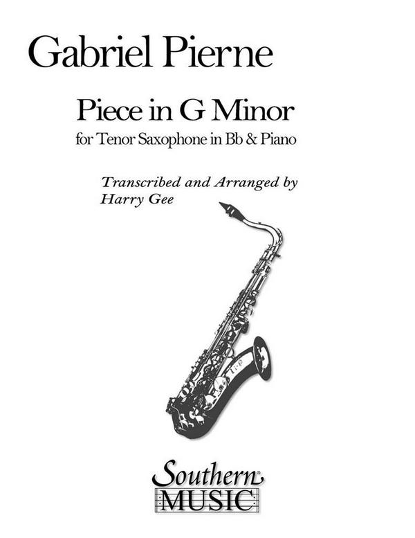 Gabriel Pierné Piece In G Minor +Usa-Uk-Only+&nbsp;&nbsp;Tenor Saxophone&nbsp;&nbsp;Buch