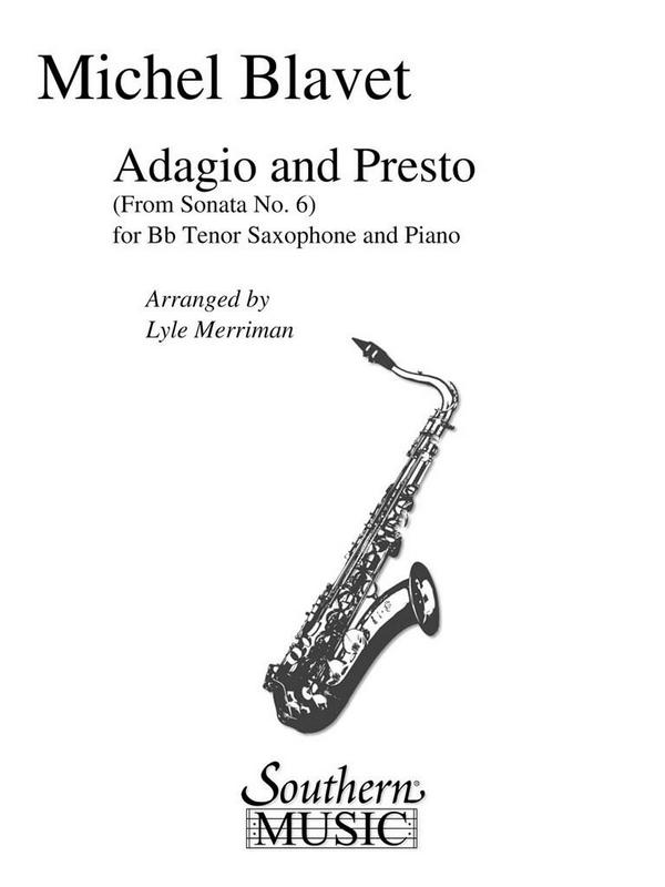 Michel Blavet Adagio And Presto&nbsp;&nbsp;Tenor Saxophone&nbsp;&nbsp;Buch