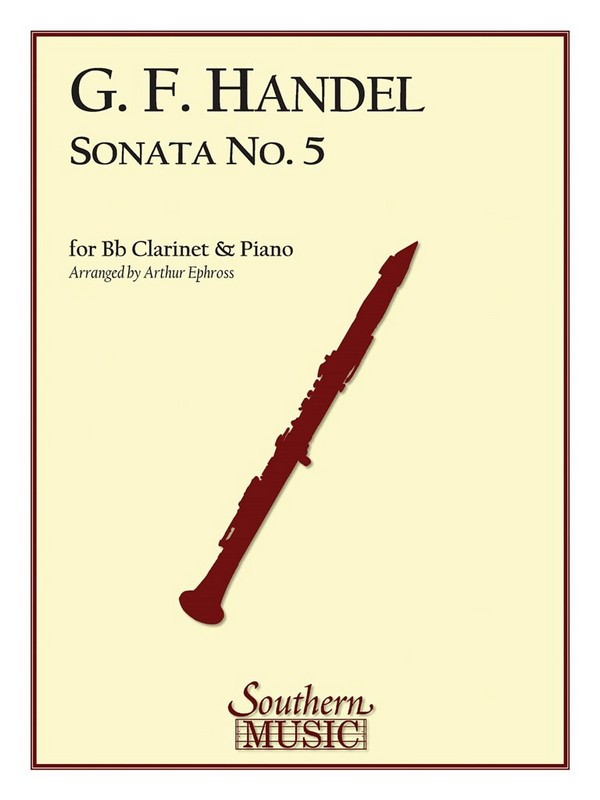 Georg Friedrich Händel Sonata No 5&nbsp;&nbsp;Clarinet&nbsp;&nbsp;Buch