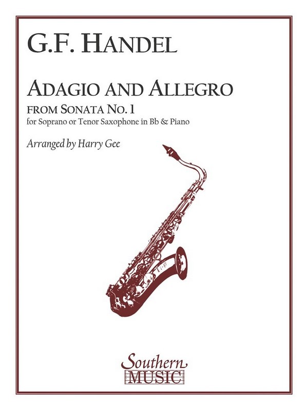 Georg Friedrich Händel Adagio And Allegro&nbsp;&nbsp;Tenor Saxophone&nbsp;&nbsp;Buch