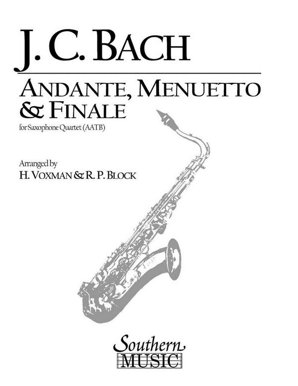 Andante, Menuetto & Finale  for 4 saxophones (AATB)  score and parts