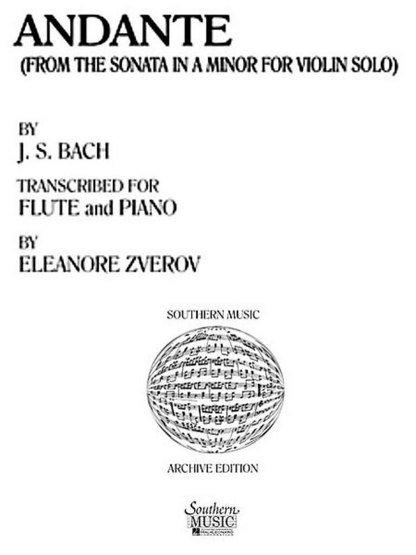 Johann Sebastian Bach Andante&nbsp;&nbsp;Flöte und Klavier&nbsp;&nbsp;Buch