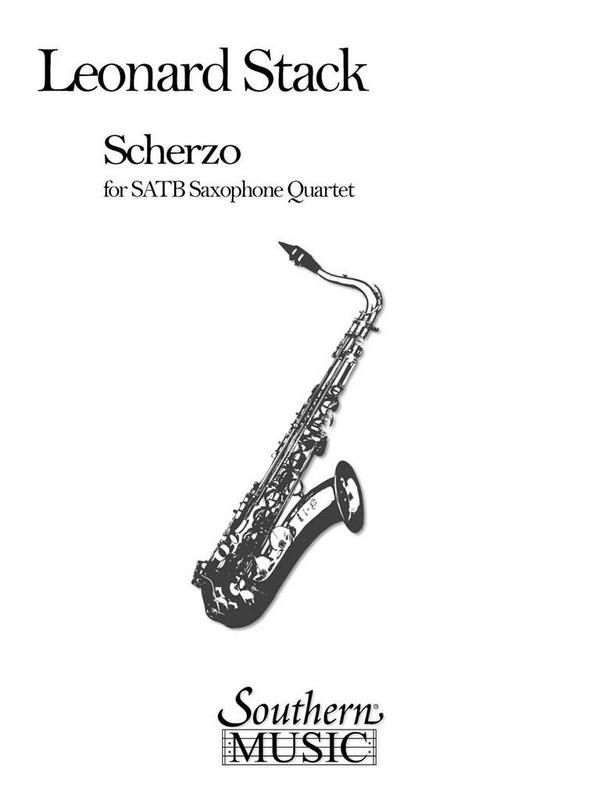Leonard Stack Scherzo For Saxophone Quartet&nbsp;&nbsp;Saxophonquartett&nbsp;&nbsp;Partitur