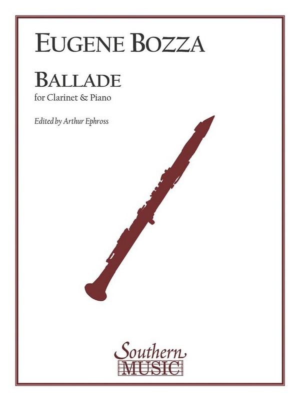 Eugène Bozza Ballade&nbsp;&nbsp;Clarinet&nbsp;&nbsp;Buch