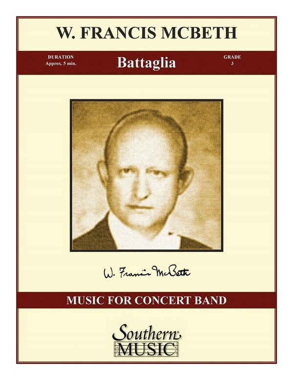 W. Francis McBeth Battaglia&nbsp;&nbsp;Concert Band&nbsp;&nbsp;Partitur + Stimmen