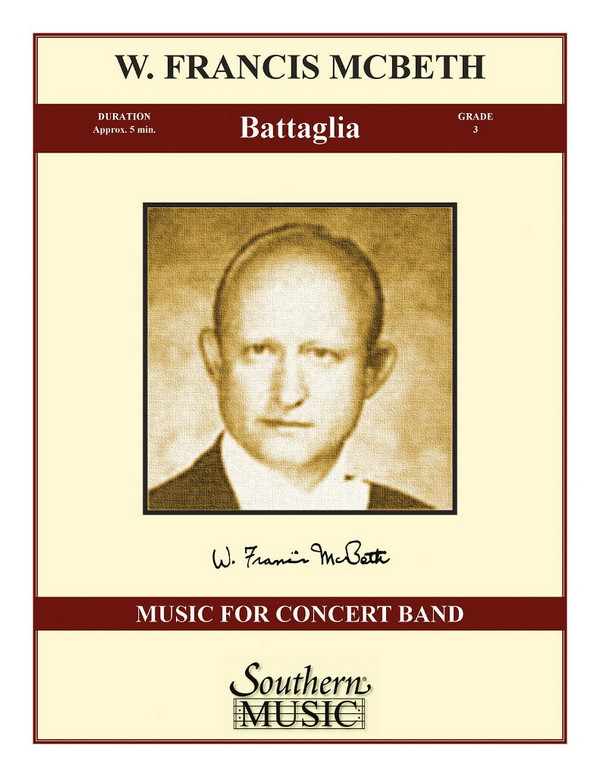 W. Francis McBeth Battaglia&nbsp;&nbsp;Concert Band&nbsp;&nbsp;Partitur