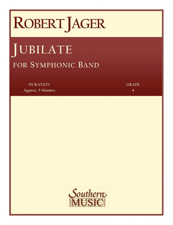 Robert Jager Jubilate&nbsp;&nbsp;Concert Band&nbsp;&nbsp;Partitur