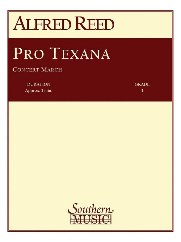 Alfred Reed Pro Texana ( Archive)  Concert Band  Partitur + Stimmen