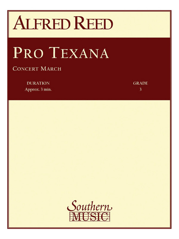 Alfred Reed Pro Texana  Concert Band  Partitur