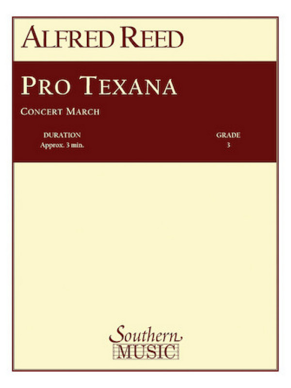 Alfred Reed Pro Texana  Concert Band  Partitur
