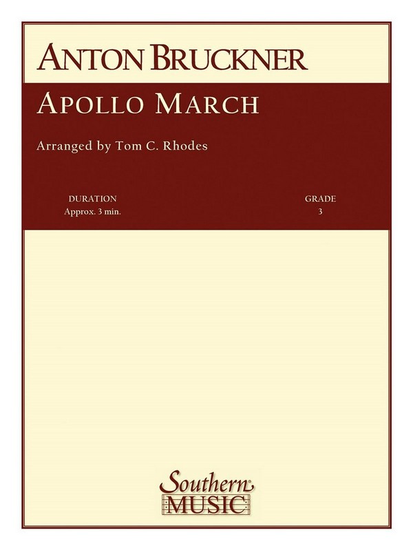 Anton Bruckner Apollo March  Concert Band  Partitur + Stimmen