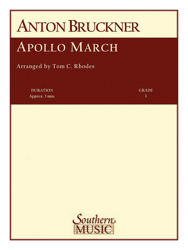Anton Bruckner Apollo March  Concert Band  Partitur