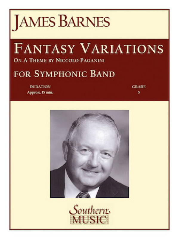 James Barnes Fantasy Variations On A Theme Of Paganini&nbsp;&nbsp;Concert Band&nbsp;&nbsp;Stimmen-Set