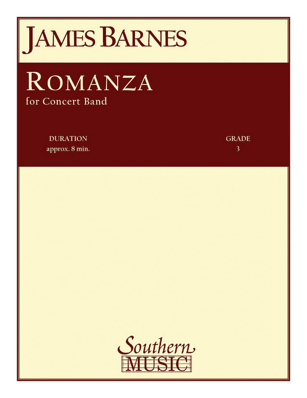 James Barnes Romanza&nbsp;&nbsp;Concert Band&nbsp;&nbsp;Partitur