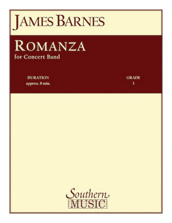 James Barnes Romanza&nbsp;&nbsp;Concert Band&nbsp;&nbsp;Partitur
