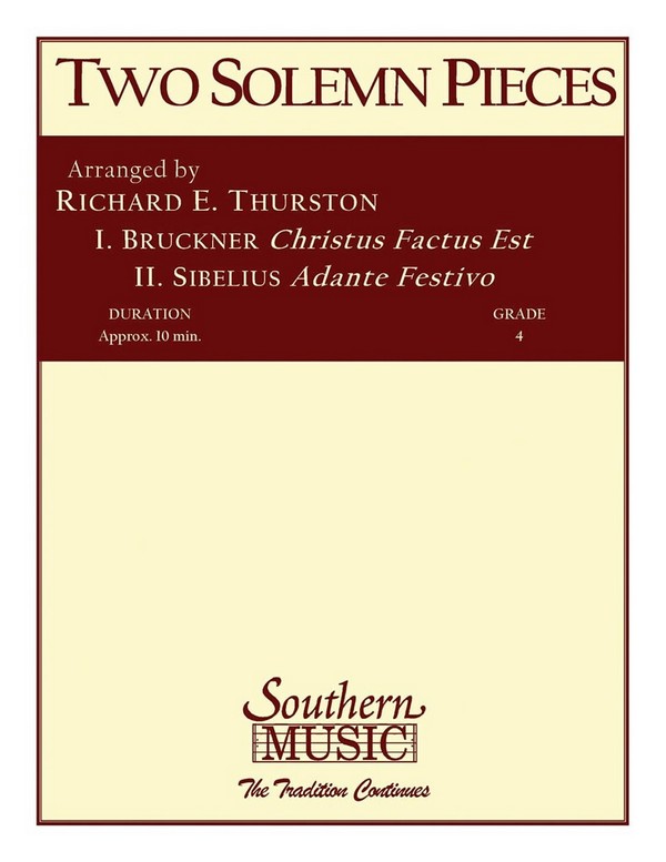 Anton Bruckner Two Solemn Pieces  Concert Band  Partitur + Stimmen