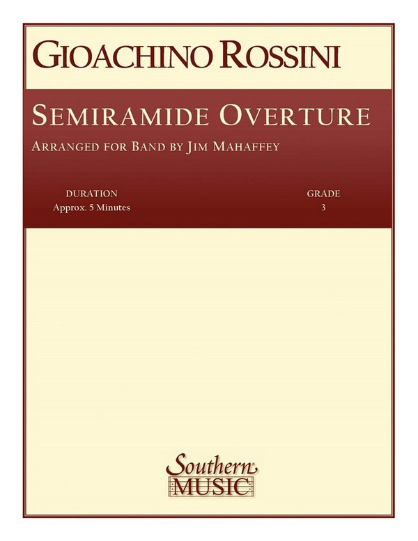 Gioachino Rossini Semiramide Overture&nbsp;&nbsp;Concert Band&nbsp;&nbsp;Partitur + Stimmen