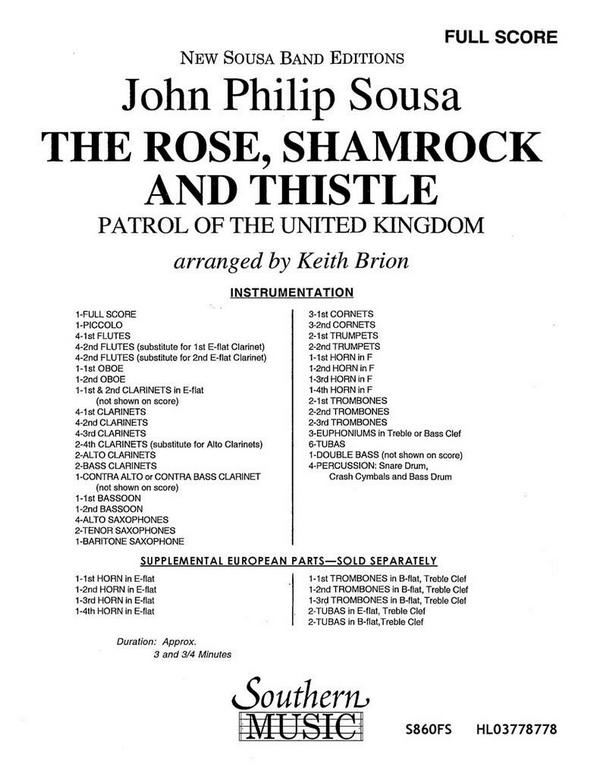 John Philip Sousa The U.S. Field Artillery&nbsp;&nbsp;Concert Band&nbsp;&nbsp;Partitur