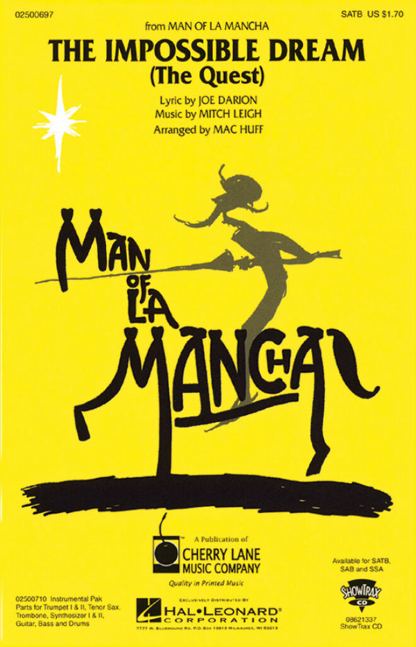 Mitch Leigh The Impossible Dream&nbsp;&nbsp;SATB&nbsp;&nbsp;Chorpartitur