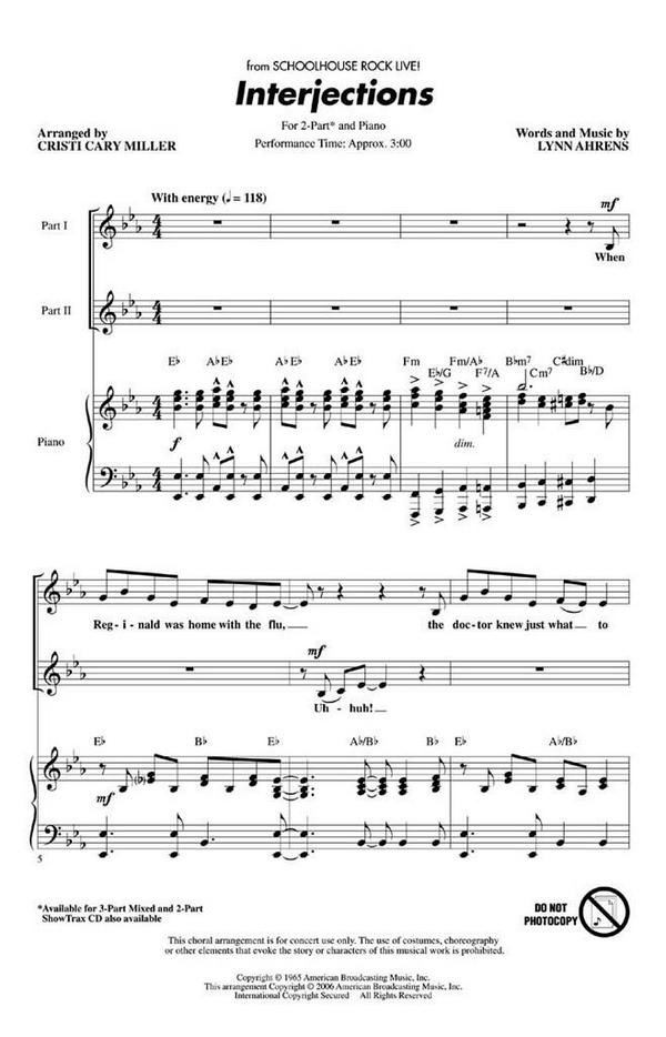 Interjections  SA  Chorpartitur