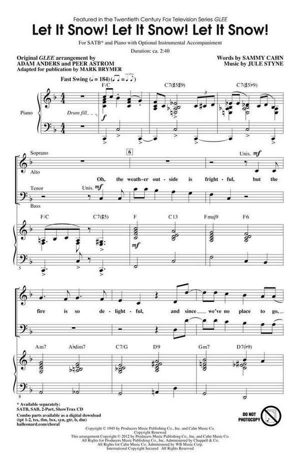 Jule Styne_Sammy Cahn Let It Snow! Let It Snow! Let It Snow!&nbsp;&nbsp;Chor&nbsp;&nbsp;CD