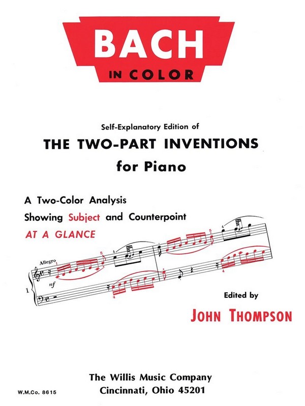 Bach in Color: The Two-Part Inventions&nbsp;&nbsp;for piano&nbsp;&nbsp;