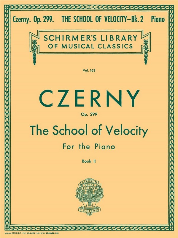 The School of Velocity op.299 Book 2&nbsp;&nbsp;for piano&nbsp;&nbsp;