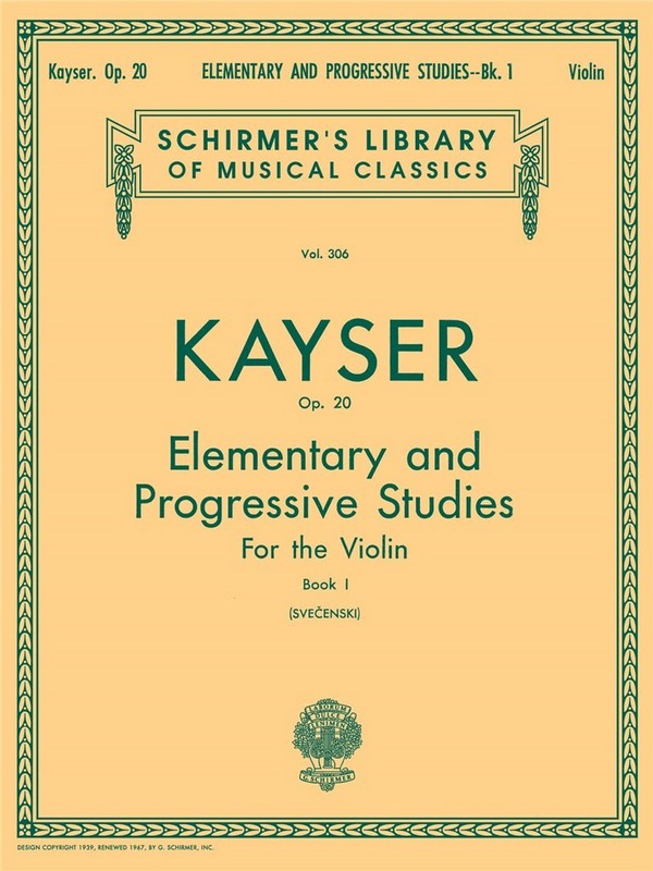 Heinrich Ernst Kayser, 36 Elementary & Progressive Studies, Op. 20&nbsp;&nbsp;Viola&nbsp;&nbsp;Buch