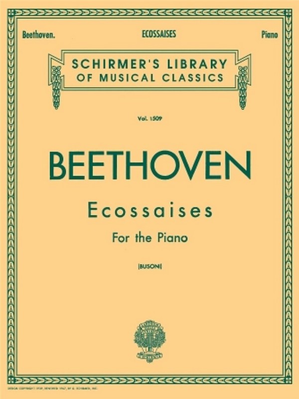 Ludwig van Beethoven, Ecossaises For The Piano&nbsp;&nbsp;Klavier&nbsp;&nbsp;Buch