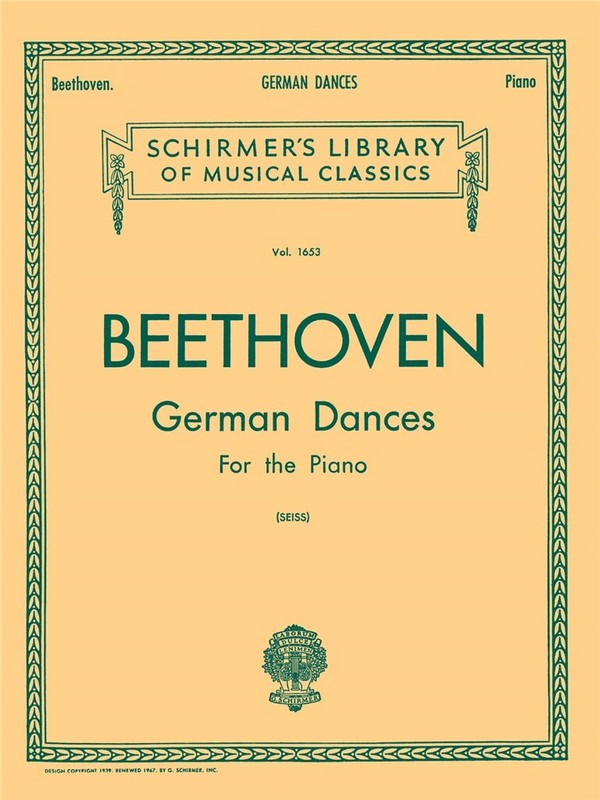 Ludwig van Beethoven, German Dances&nbsp;&nbsp;Klavier&nbsp;&nbsp;Buch