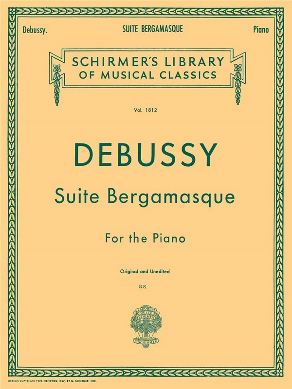 Claude Debussy, Suite Bergamasque&nbsp;&nbsp;Klavier&nbsp;&nbsp;Buch