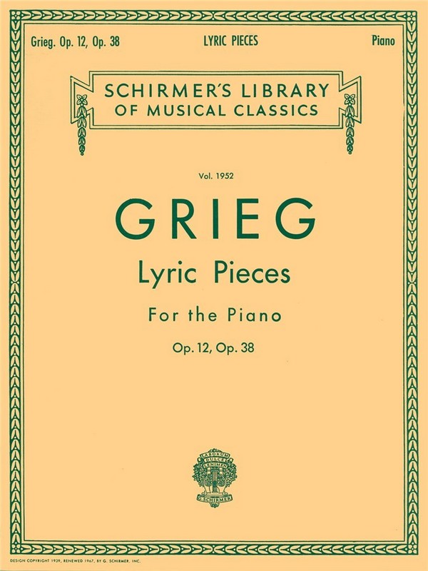 Lyric Pieces op.12 and op.38&nbsp;&nbsp;for piano&nbsp;&nbsp; 