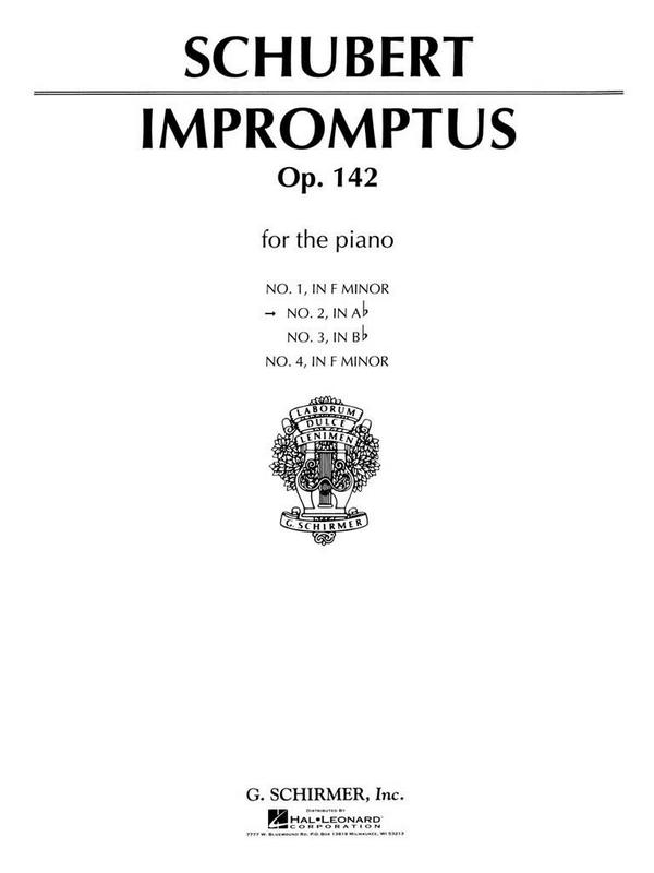 Franz Schubert, Impromptus Op.142 No.2 In A Flat&nbsp;&nbsp;Klavier&nbsp;&nbsp;Buch