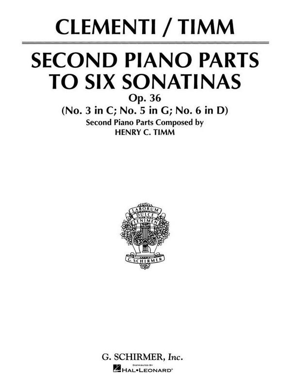 Muzio Clementi, Sonatinas, Op. 36 - Book 2&nbsp;&nbsp;Klavier&nbsp;&nbsp;Buch