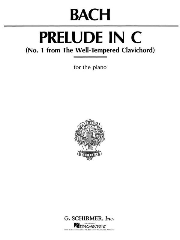 Prelude In C Major from 'The Well-tempered Clavichord'&nbsp;&nbsp;for piano&nbsp;&nbsp; 