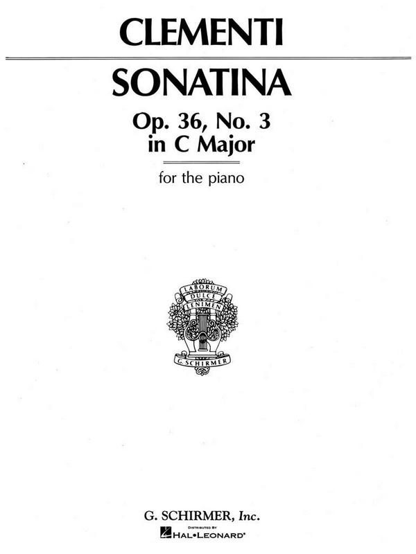 Sonatina in C Major op.36 no.3  for piano  