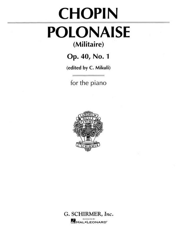 Frédéric Chopin, Polonaise In A Major Op.40 No.1 'Militaire'&nbsp;&nbsp;Klavier&nbsp;&nbsp;Buch