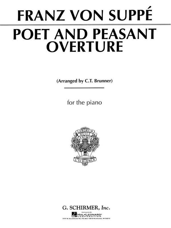 Franz von Suppé, Poet and Peasant Overture&nbsp;&nbsp;Klavier&nbsp;&nbsp;Buch