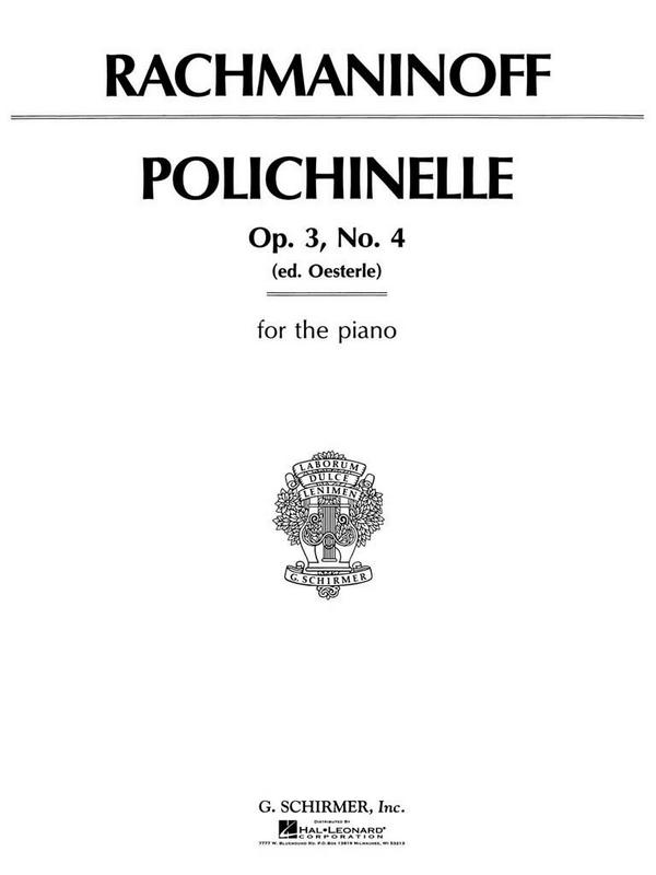 Sergei Rachmaninov, Polichinelle Op. 3, No. 4&nbsp;&nbsp;Klavier&nbsp;&nbsp;Buch