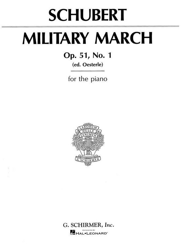 Franz Schubert, Military March Op.51 No.1&nbsp;&nbsp;Klavier&nbsp;&nbsp;Buch