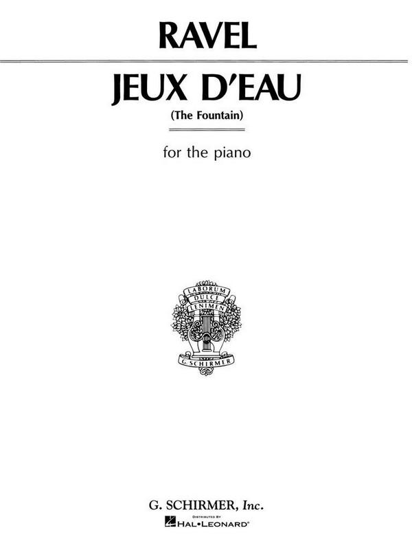 Maurice Ravel, Jeux D'Eau&nbsp;&nbsp;Klavier&nbsp;&nbsp;Buch
